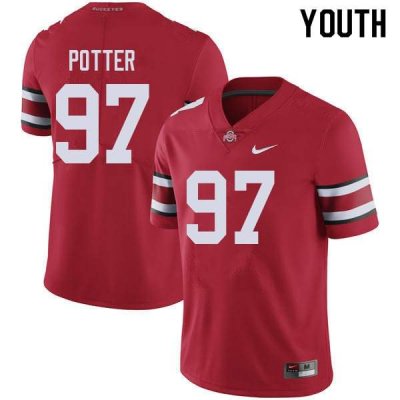 Youth Ohio State Buckeyes #97 Noah Potter Red Nike NCAA College Football Jersey November AXY6044DT